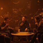 Networking y mentoría para startups en AWS Founders Retreat, mostrando colaboración, diversidad y acceso a funding en un entorno tecnológico.