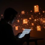 Investigador analizando citas alucinadas en papers de IA en el contexto de NeurIPS y tendencias de fraude académico en inteligencia artificial.
