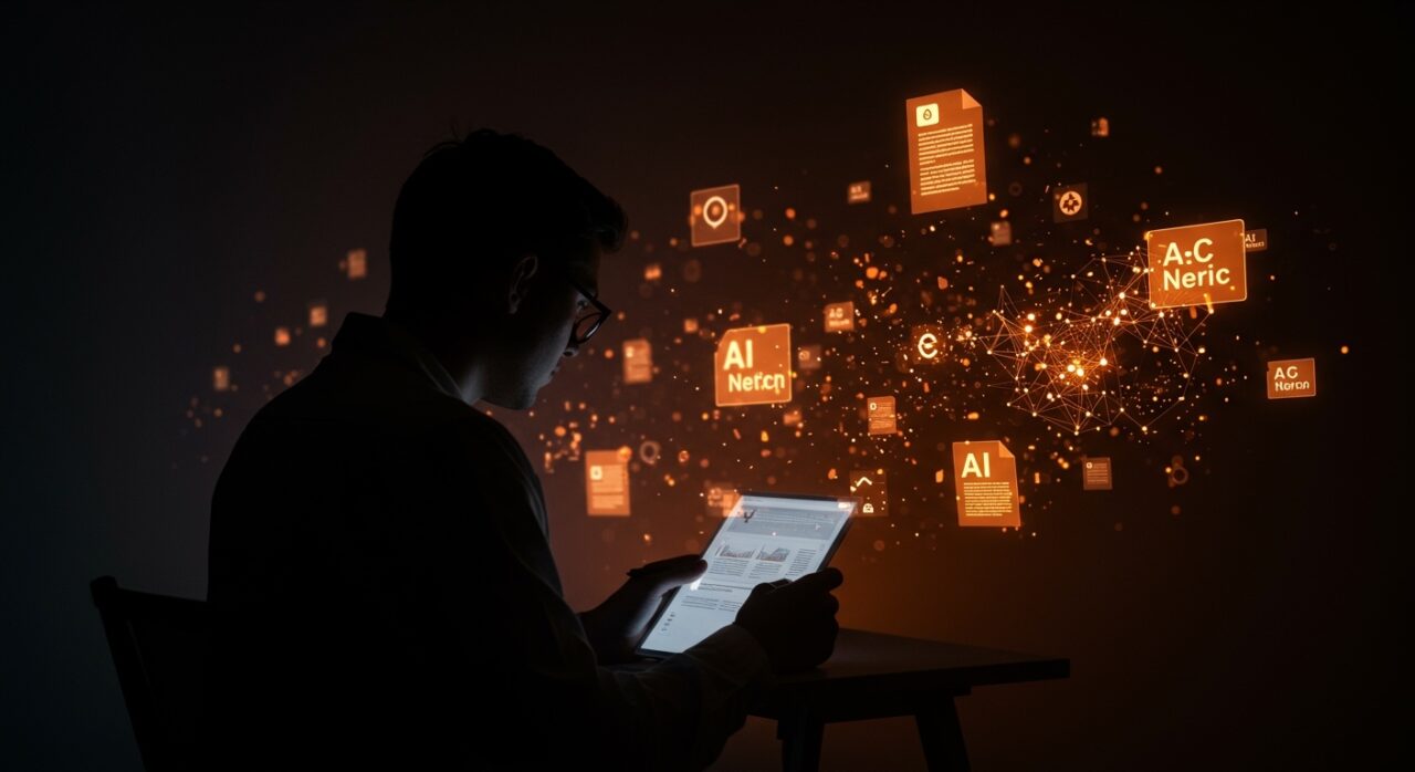 Investigador analizando citas alucinadas en papers de IA en el contexto de NeurIPS y tendencias de fraude académico en inteligencia artificial.