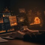 Interfaz de inteligencia artificial comparando ofertas inmobiliarias para análisis automatizado en proptech y SaaS.