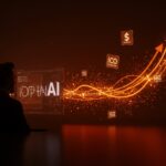 Disputa entre Elon Musk y OpenAI ilustrada con metáforas visuales de inteligencia artificial y financiación en startups tech.