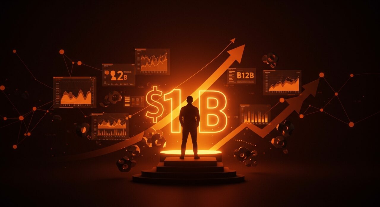 Visualización del crecimiento de OpenEvidence con valoración de 12 mil millones y nueva ronda de inversión liderada por Thrive y DST en el sector healthtech.