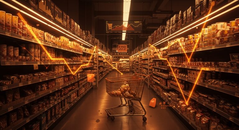 Impacto de Ozempic en el gasto en alimentos y mercado retail con representación visual de hábitos de consumo y tendencias en EE. UU.