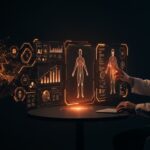 Profesional de ventas médicas entrenándose con IA avanzada gracias a la inversión seed de PraxisPro y AlleyCorp en startups de IA aplicada.