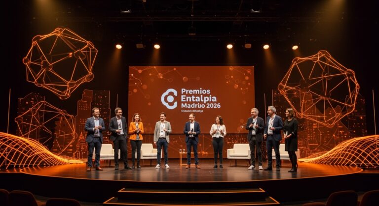 Premios Entalpía 2026 destacando a startups y emprendedores del ecosistema startup en Madrid con energía y comunidad vibrante.