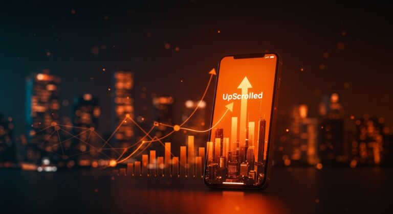 Crecimiento de la red social UpScrolled en descargas tras cambios en TikTok, destacando tendencias del mercado móvil y startups tecnológicas.