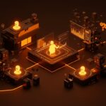 Ilustración conceptual de Reddit como strip mall digital mostrando la tensión entre monetización y comunidad para founders de plataformas digitales.