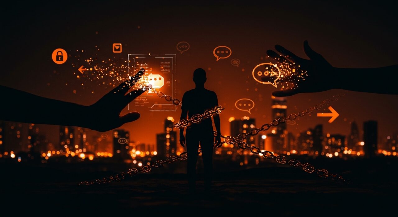 Impacto de la regulación digital y el veto a activistas digitales en startups del mercado tecnológico, reflejando tensión entre libertad de expresión y seguridad en línea.