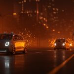 Robotaxis autónomos revolucionando la movilidad, simbolizando el fin de la propiedad de autos y la innovación tecnológica en el ecosistema startup.