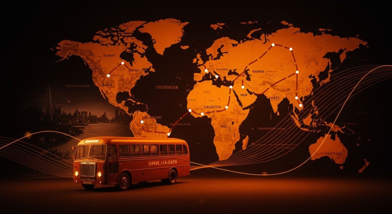 Ruta histórica de movilidad terrestre Londres-Calcuta como inspiración para startups de transporte y turismo.