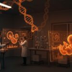 Selección genética embrionaria con inteligencia artificial en una startup biotecnológica, mostrando avances y retos bioéticos en fertilización in vitro.