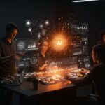 Colaboración de founders y equipos tech usando la orquestación de IA empresarial con ServiceNow y OpenAI para automatización escalable.