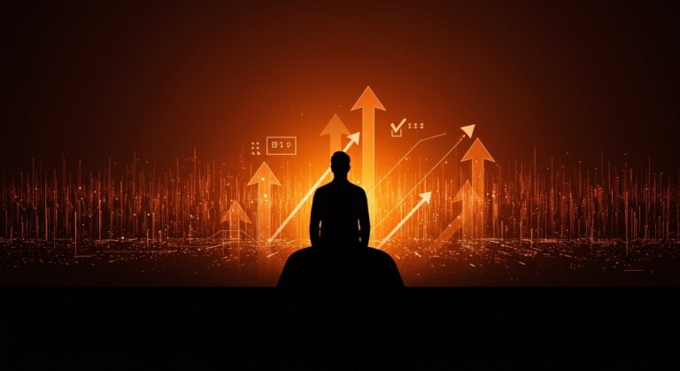 Reid Hoffman liderando éticamente en Silicon Valley con símbolos de responsabilidad social y activismo tecnológico.