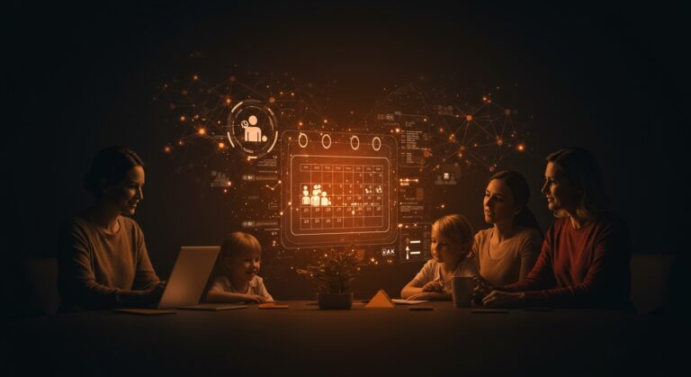 Organización familiar eficiente con IA aplicada en Skylight Calendar 2, innovación tecnológica para startups hispanas.