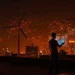 Startup coreana innovando en turbinas eólicas urbanas con inteligencia artificial para ciudades sostenibles y descentralizadas.