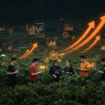 Equipo de startups en un agroturismo tecnológico en Lam Dong, Vietnam, impulsando innovación y modelos de negocio para founders LATAM.