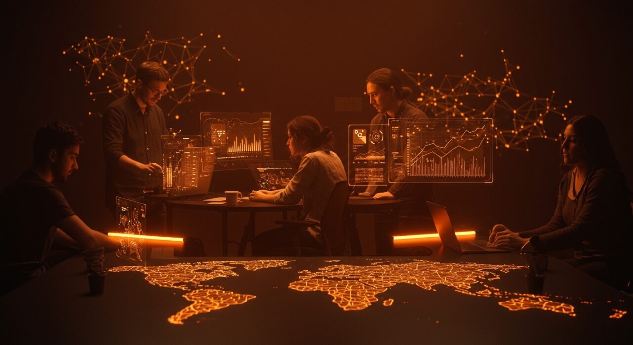 Startup en Madrid colaborando con tecnologías de inteligencia artificial y deep tech simbolizando innovación e inversión en el ecosistema emprendedor.