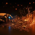 Robótica con visión artificial e IA aplicada mostrando innovación de startups tecnológicas en LATAM.