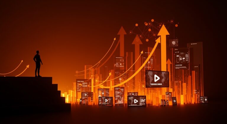 Representación visual del founders tech y la evolución del streaming como modelo de negocio consolidado en la industria del entretenimiento digital.