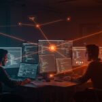 Desarrolladores trabajando en código Swift y Rust para desarrollo cross-platform en startups tecnológicas.