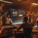 Celebración de startup Synthesia tras levantar $200M en Serie E y alcanzar valoración de $4B en inteligencia artificial y financiamiento.