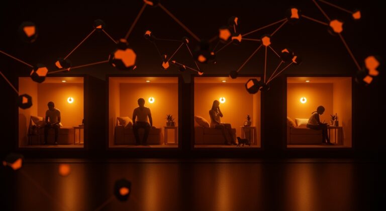 Representación visual de hogares unipersonales en Estados Unidos mostrando la tendencia social con oportunidades de mercado para startups.