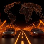 Competencia global en ventas de vehículos eléctricos entre Tesla y BYD con enfoque en movilidad eléctrica y tendencias de mercado.