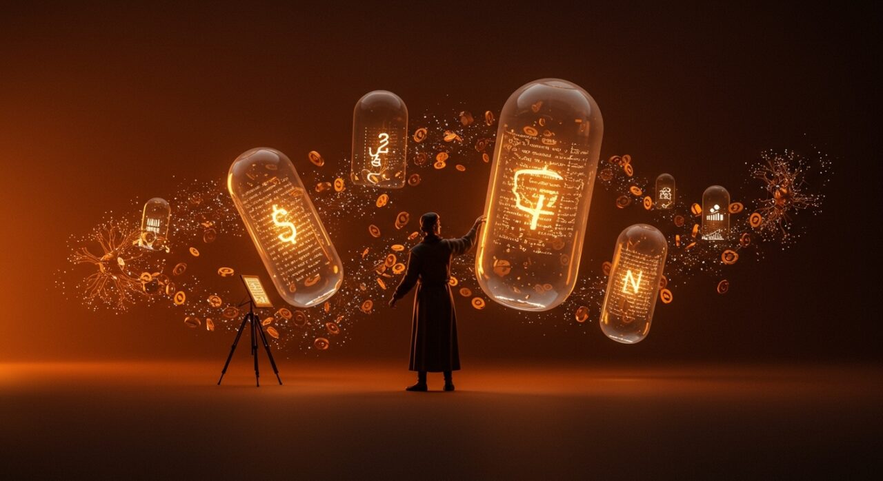 Visualización conceptual de TimeCapsuleLLM entrenando modelos de lenguaje históricos sin sesgo moderno con datos de 1800 a 1875 para inteligencia artificial aplicada.