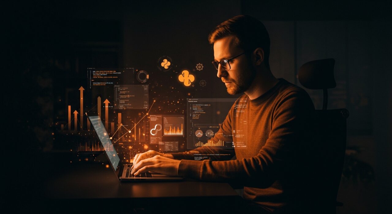 Fundador tech desarrollando una startup SaaS con Django, destacando ORM, migraciones y administración en el ecosistema startup LATAM.