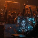 Vigilancia biométrica de ICE identificando manifestantes y revocación de beneficios Global Entry en contexto de derechos civiles.