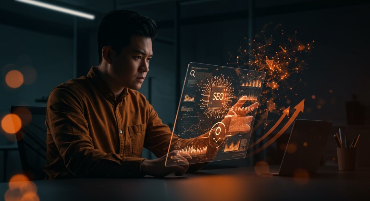 Founder adaptando estrategia de SEO y marketing digital para lograr visibilidad online en respuestas generadas por IA.