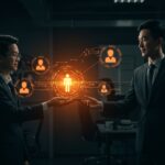 Xiao Hong vendiendo Manus a Meta, simbolizando innovación en inteligencia artificial y estrategias globales de funding en startups tecnológicas.