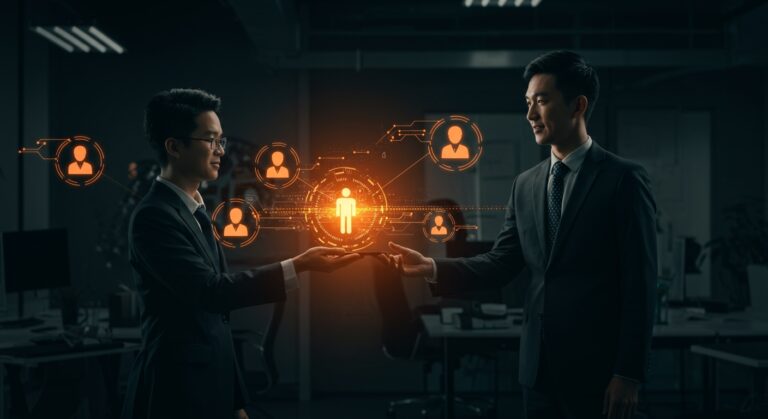 Xiao Hong vendiendo Manus a Meta, simbolizando innovación en inteligencia artificial y estrategias globales de funding en startups tecnológicas.