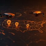 Drone de entrega de Zipline en vuelo mostrando expansión tecnológica y ronda de funding para startups de drones en EE.UU.