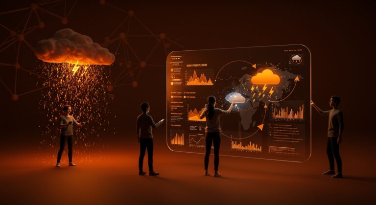 Fundadores de Acme Weather lanzando una nueva app de pronóstico del tiempo con innovación tecnológica y alertas especializadas en el mercado startup.