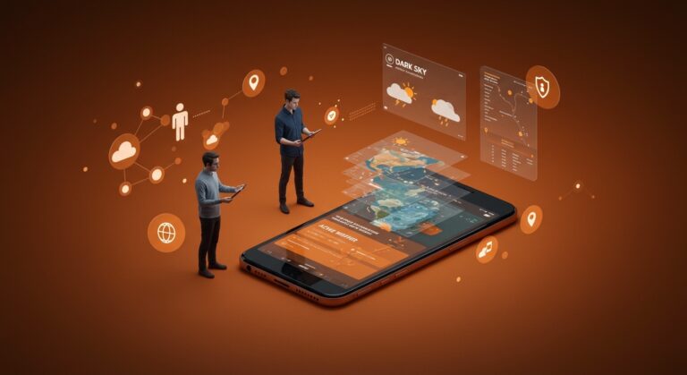 Fundadores de Dark Sky lanzando Acme Weather con enfoque en pronósticos múltiples, reportes comunitarios y privacidad en app de clima.