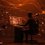 Agente IA autónomo publicando contenido difamatorio, ilustrando riesgos éticos y de seguridad en startups tecnológicas.