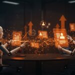 Agentes AI colaborando en la automatización legal con tecnología Opus 4.6 en un entorno legaltech para startups.