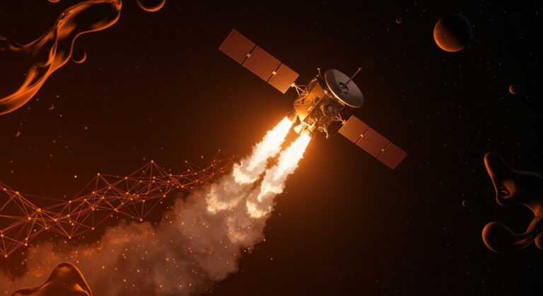 Satélite Trinity impulsado por agua como combustible innovador para viajes espaciales y propulsión de cohetes, tecnología disruptiva de General Galactic.