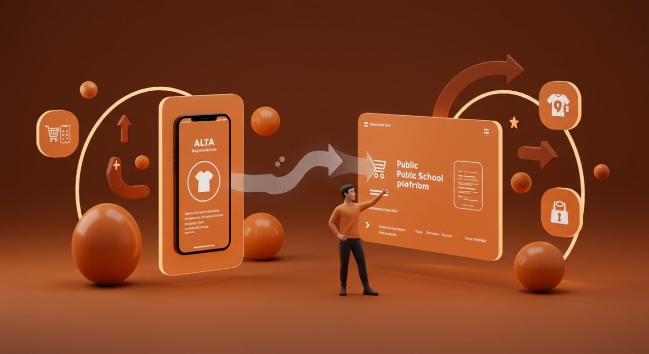 Integración digital de herramientas de estilismo entre app Alta y Public School para personalización en e-commerce y fashion tech.