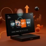 Interfaz simplificada de Amazon Fire TV con Alexa+, destacando innovación en experiencia de usuario y tendencias en dispositivos streaming.