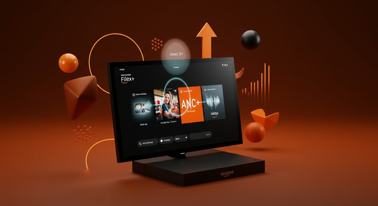 Interfaz simplificada de Amazon Fire TV con Alexa+, destacando innovación en experiencia de usuario y tendencias en dispositivos streaming.