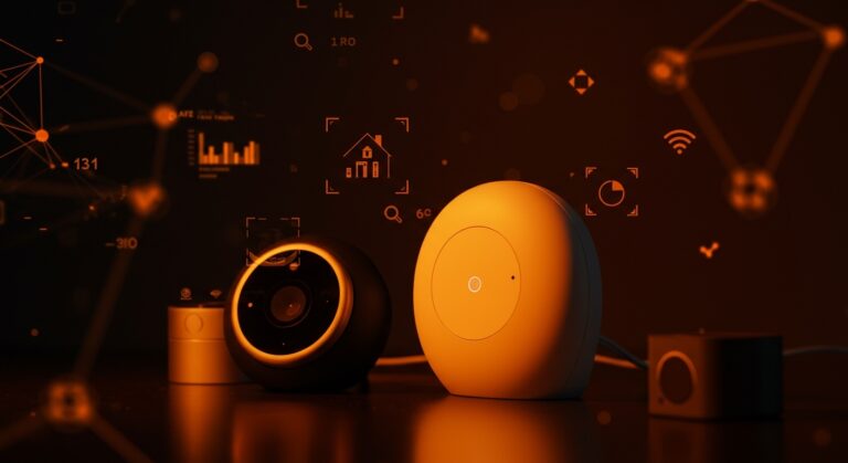 Dispositivos Amazon Ring y Google Nest mostrando vigilancia tecnológica y privacidad de datos en el contexto de startups de tecnología.