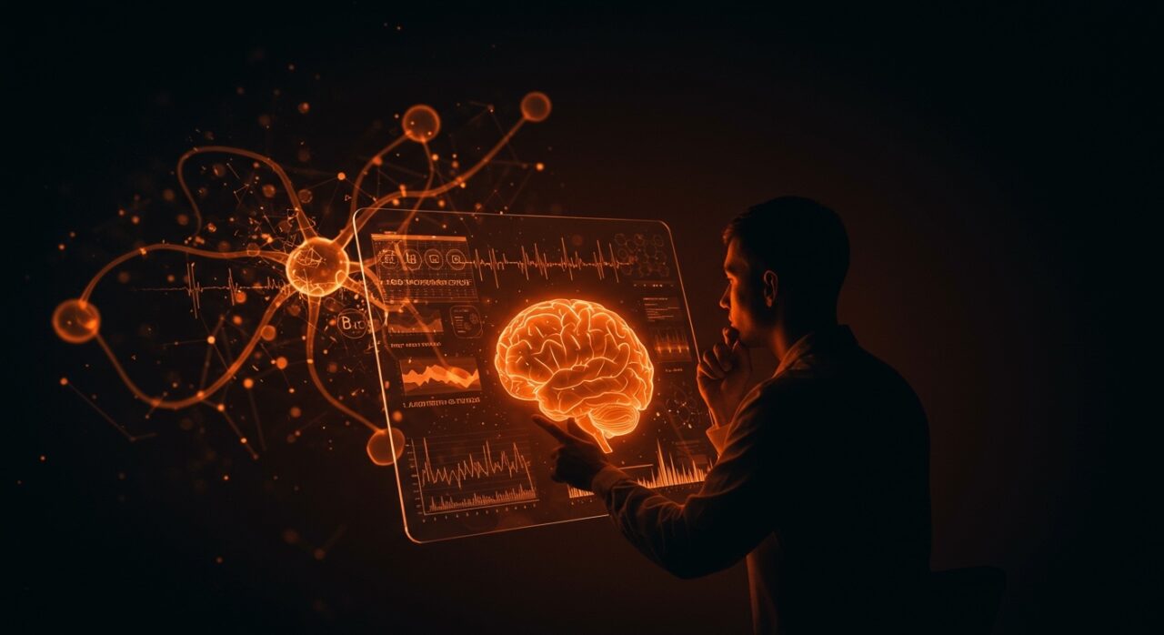 Análisis científico de nootrópicos y tecnología cognitiva en healthtech, resaltando la mejora cognitiva y biohacking.