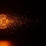 Anthropic elimina compromiso de seguridad en IA, representado por una red neural abstracta atenuándose y un fundador tecnológico en silueta en la paleta naranja y negro de Ecosistema Startup.