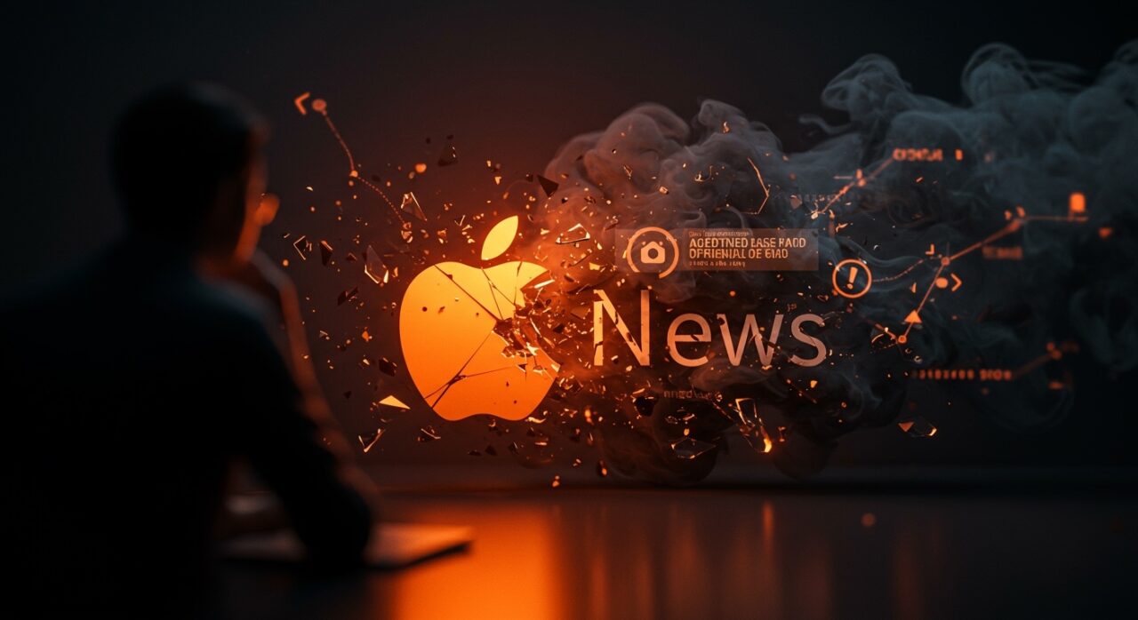 Apple News con anuncios fraudulentos ilustrando riesgos en publicidad digital y seguridad en plataformas de contenido.