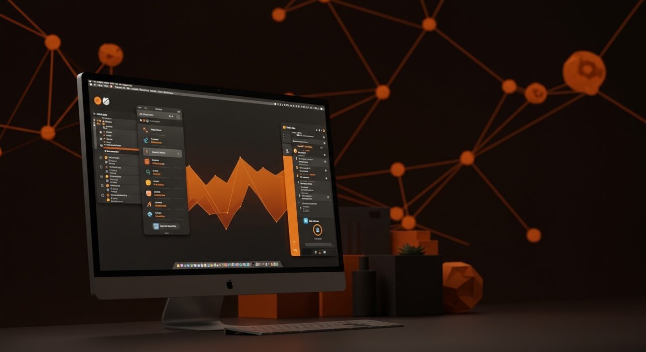 Interfaz de Arcmark gestor de marcadores macOS con sidebar nativo mostrando organización avanzada y privacidad local-first.