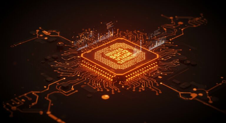 CPU x86-64 mostrando 557 registros, visualizando optimización de rendimiento e infraestructura tecnológica para startups.