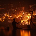 Imagen editorial que representa el retiro de un artículo sobre Matplotlib debido a citas falsas generadas por inteligencia artificial, destacando ética y automatización en periodismo con IA.