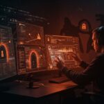 Especialista en ciberseguridad monitoreando backdoors dormidos en Ivanti EPMM con alertas sobre vulnerabilidades críticas en startups tech.